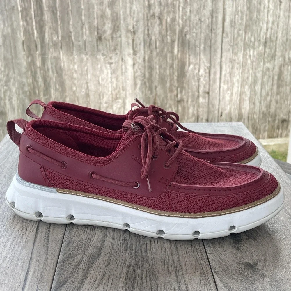 Cole Haan Zerogrand Regatta Boat Shoes Men11.5 Red Mesh Grand 360 Dock C35976